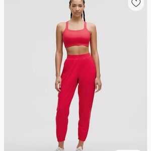 NWT Lululemon Athletica Adapted State perforated HR jogger in red glow NWT 16